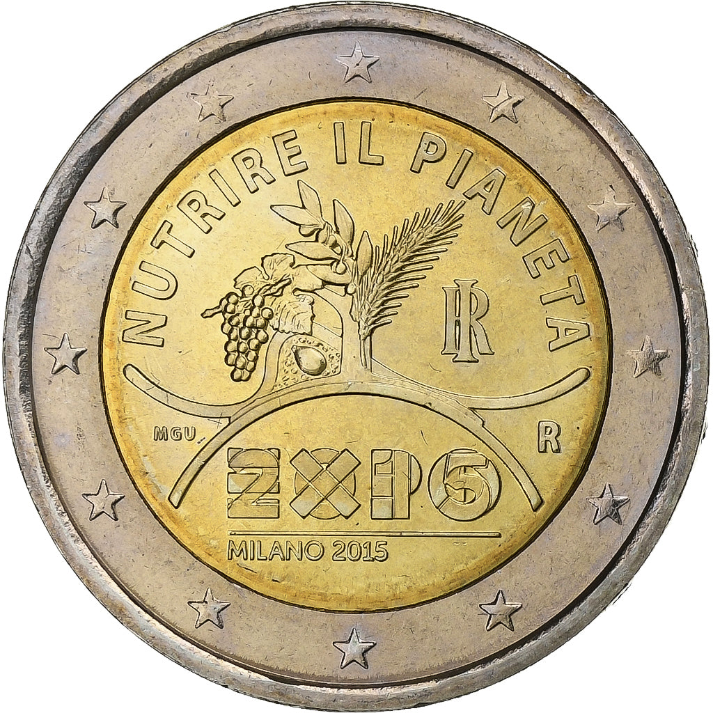 Italia, 2 Euro, 2015, Bimetálico, SC+, KM:New