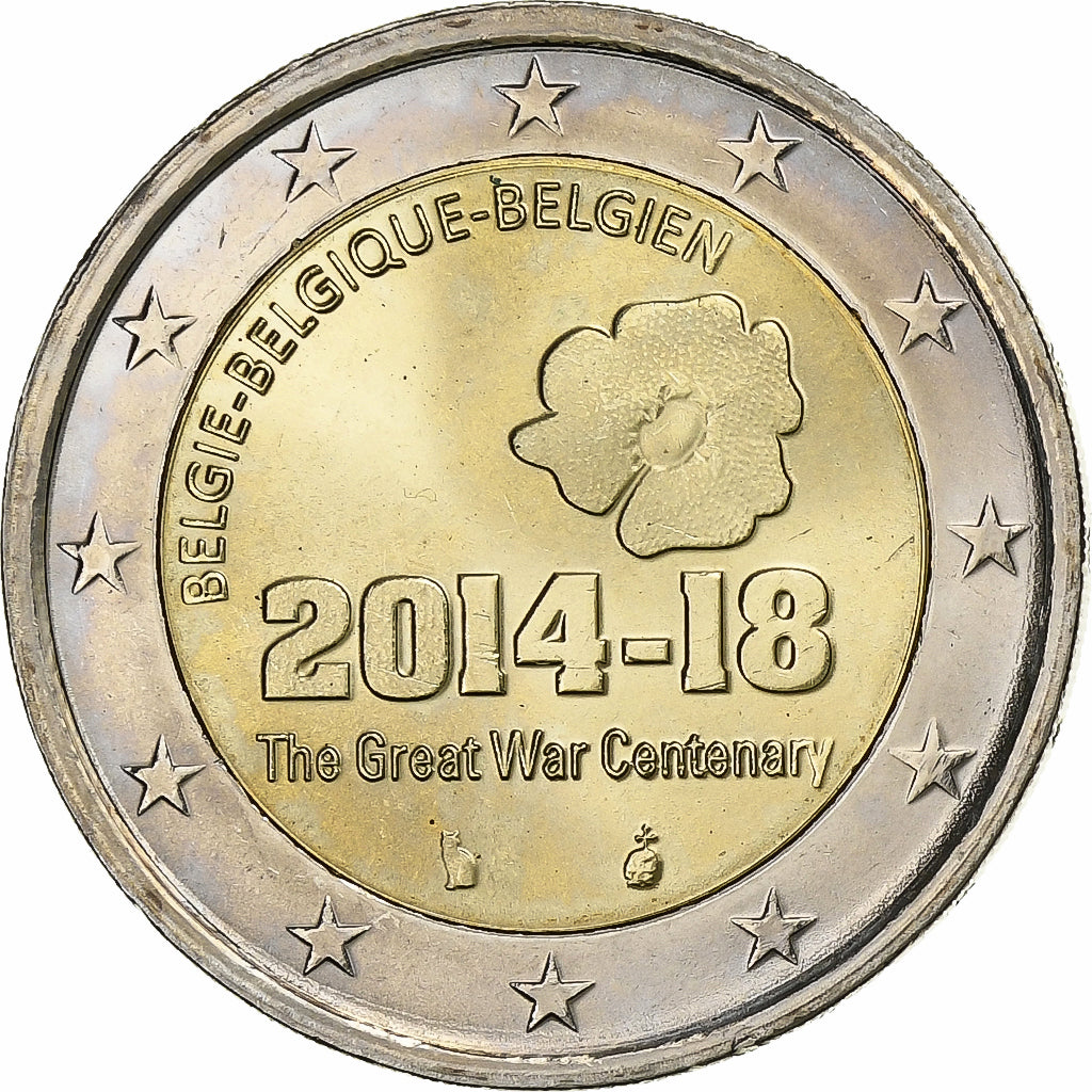 Belgium, 2 Euro, 2014, Bi-Metallic, AU(55-58)