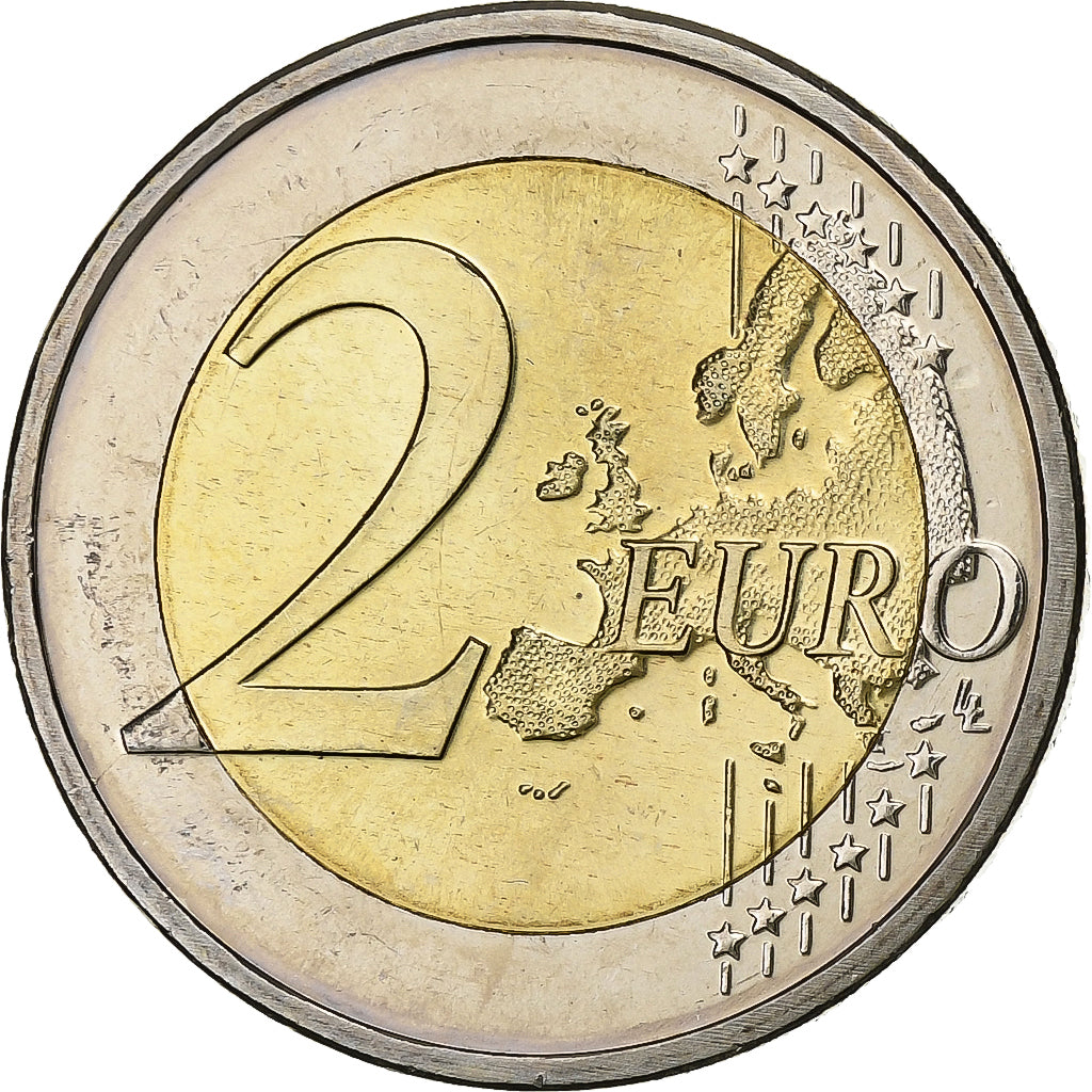 Cyprus, 2 Euro, 10 years euro, 2009, MS(63), Bi-Metallic, KM:89