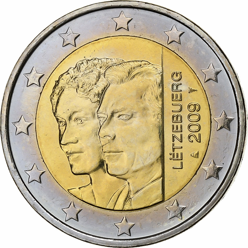 Luxembourg, Henri, 2 Euro, 2009, Utrecht, Bi-Metallic, MS(63), KM:106