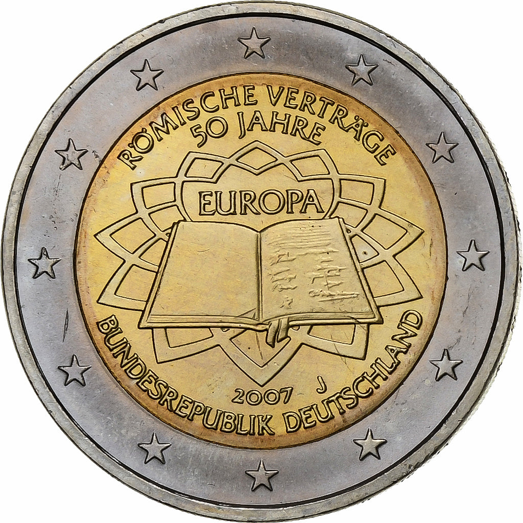 GERMANY - FEDERAL REPUBLIC, 2 Euro, 2007, Hambourg, Bi-Metallic, MS(63), KM:259