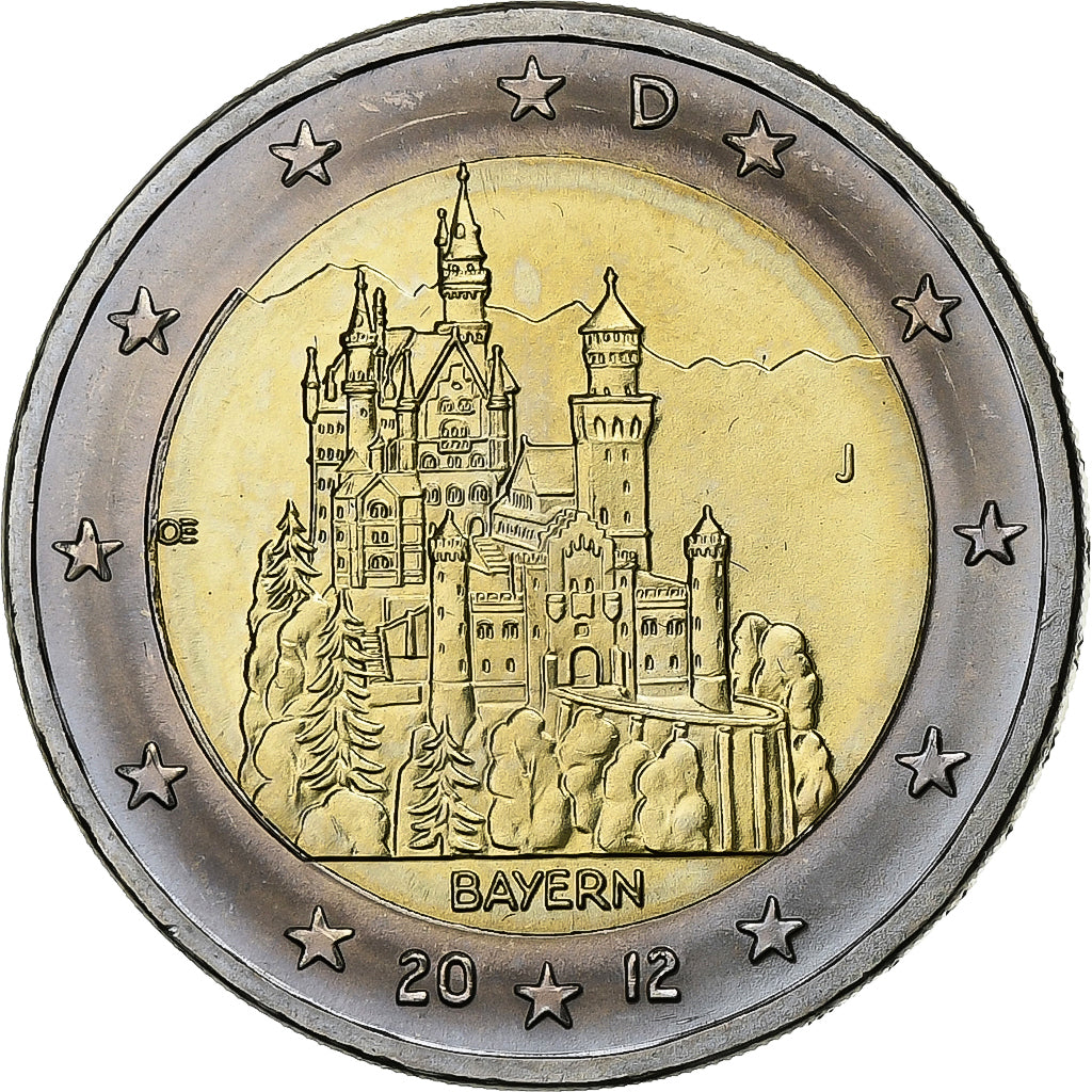 GERMANY - FEDERAL REPUBLIC, 2 Euro, 2012, Hambourg, Bi-Metallic, MS(63), KM:305