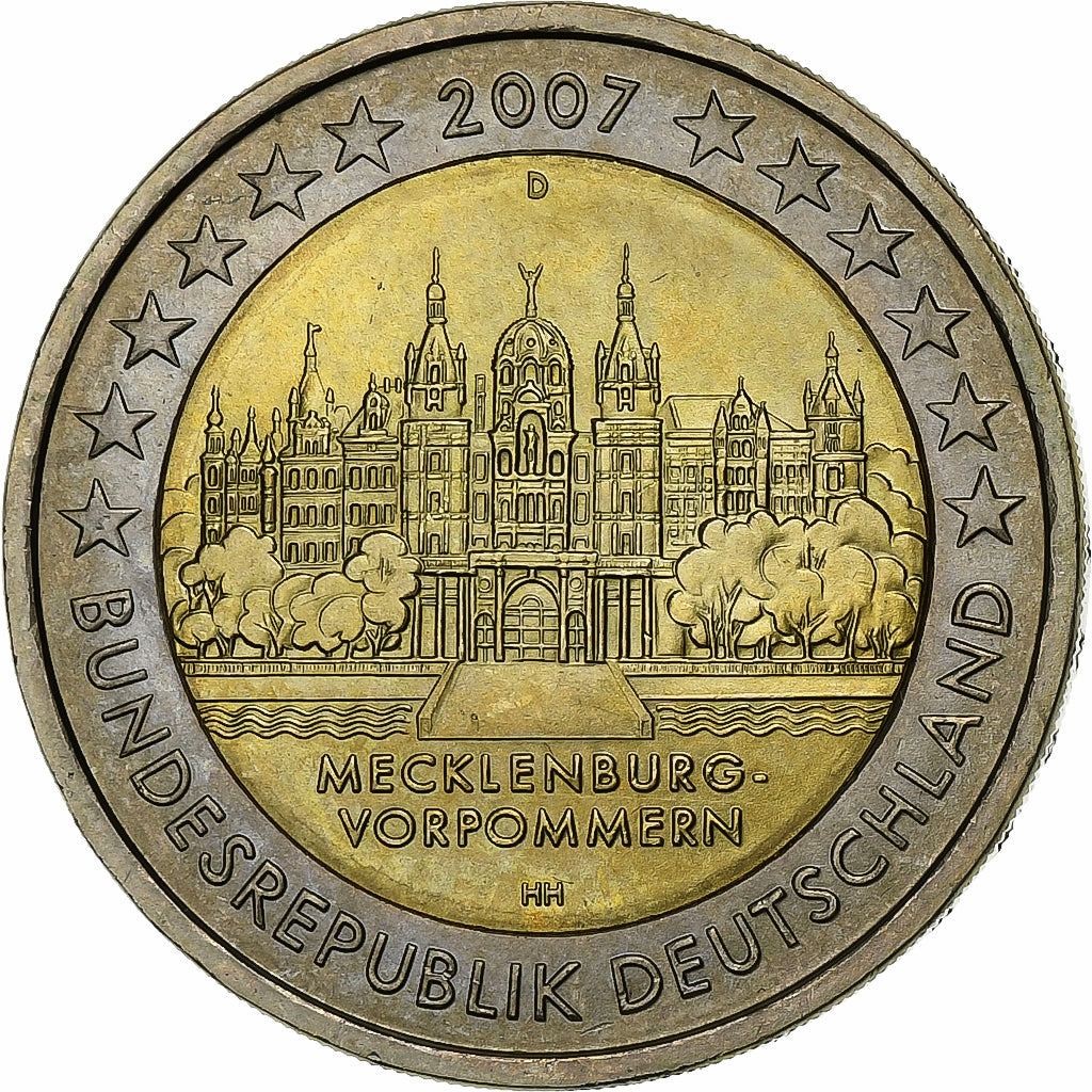 Alemanha, 2 Euro, 2007, Munich, Bimetálico, MS(63)