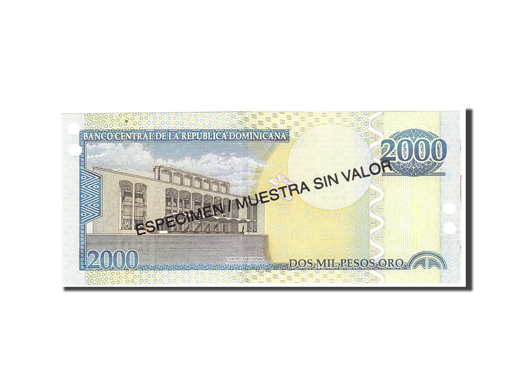 Billete, 2000 Pesos Oro, 2002, República Dominicana, KM:174s1, Undated, UNC