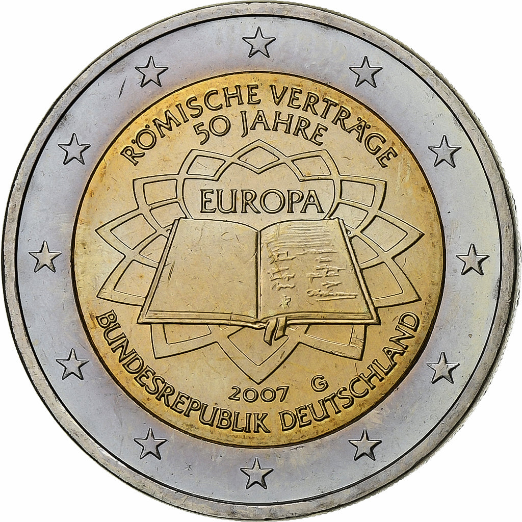 ALEMANHA - REPÚBLICA FEDERAL, 2 Euro, 2007, Karlsruhe, Bimetálico, MS(60-62)