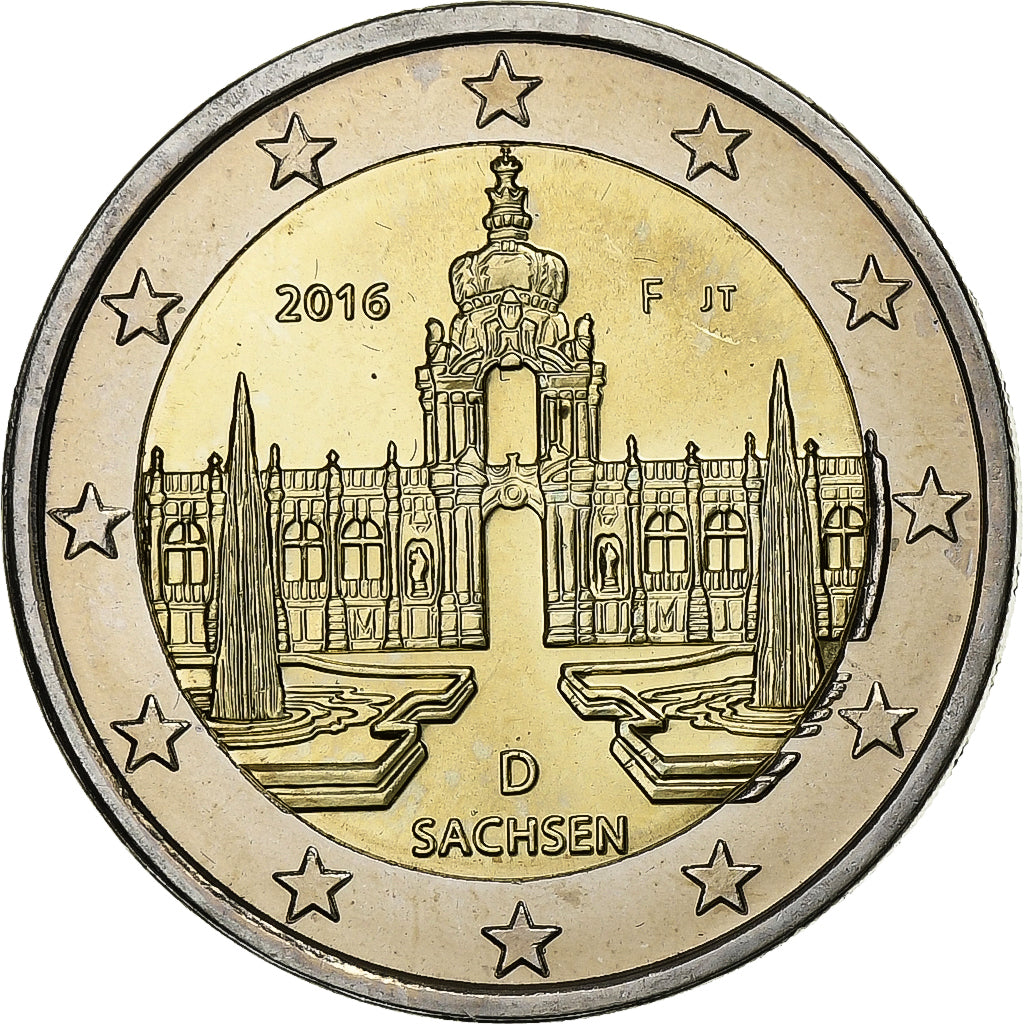 Duitsland, 2 Euro, 2016, Stuttgart, Bi-Metallic, UNC-, KM:New