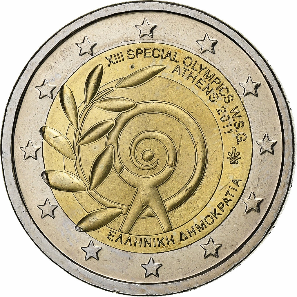 Grecia, 2 Euro, 2011, Bi-metallico, SPL, KM:239