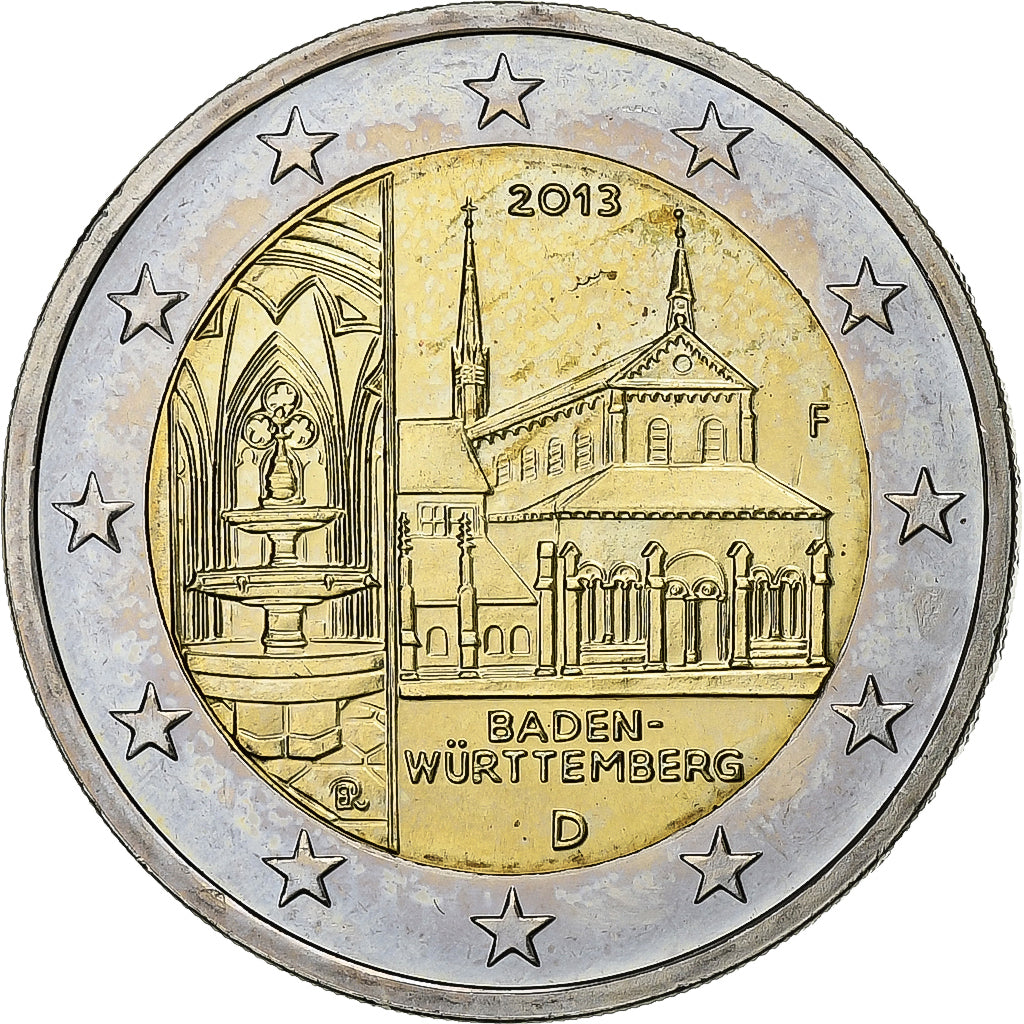 GERMANY - FEDERAL REPUBLIC, 2 Euro, 2013, Stuttgart, Bi-Metallic, MS(63), KM:285