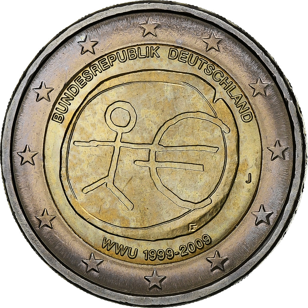 GERMANY - FEDERAL REPUBLIC, 2 Euro, 2009, Hambourg, Bi-Metallic, MS(64), KM:277