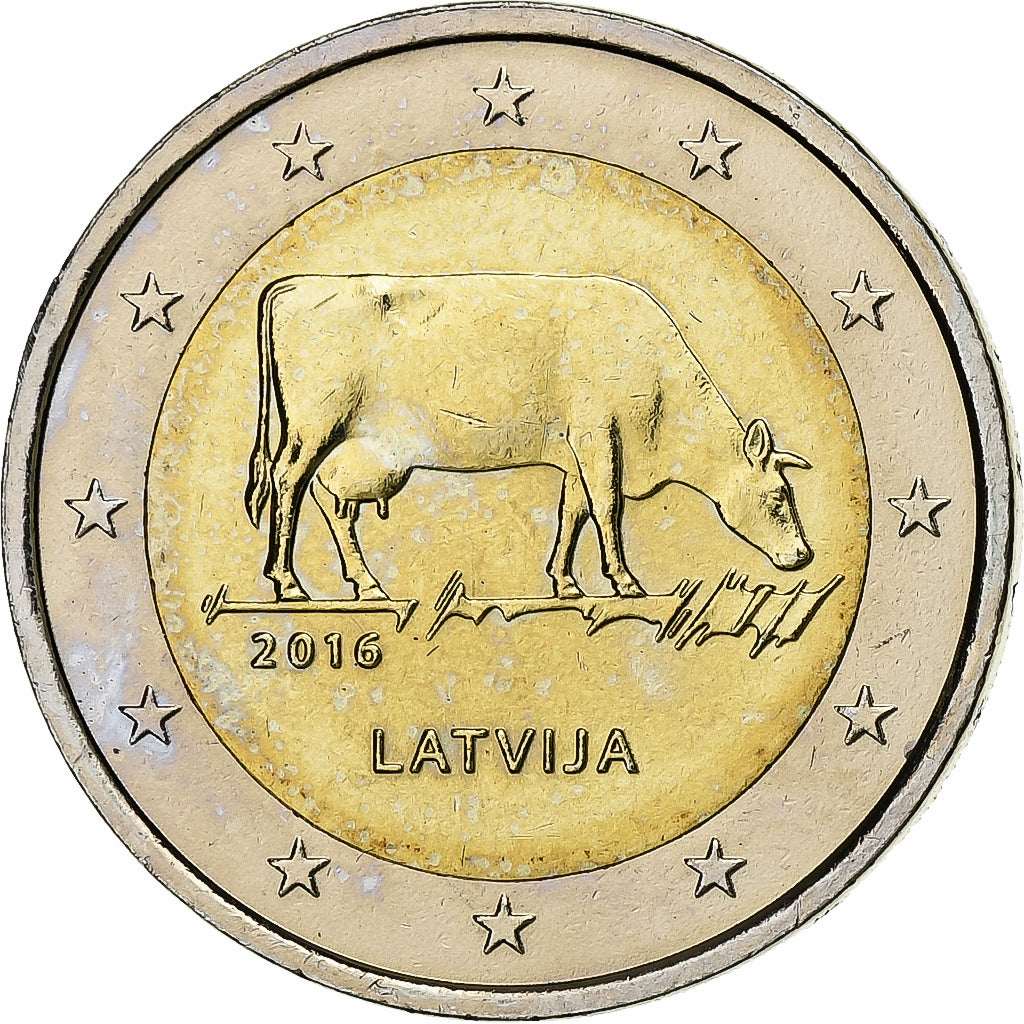 Latvia, 2 Euro, 2016, Bi-Metallic, AU(50-53), KM:New