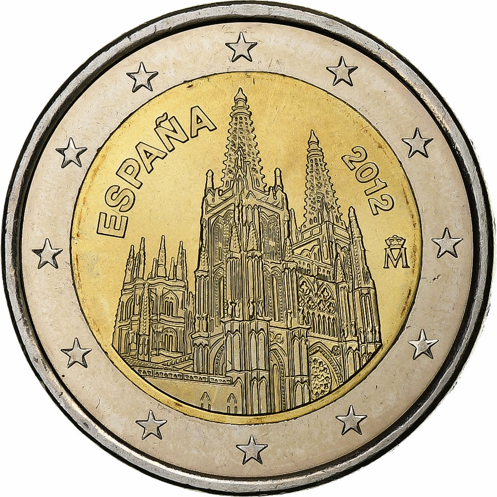 Spanje, 2 Euro, burgos cathedral, 2012, Madrid, UNC-, Bi-Metallic, KM:1254