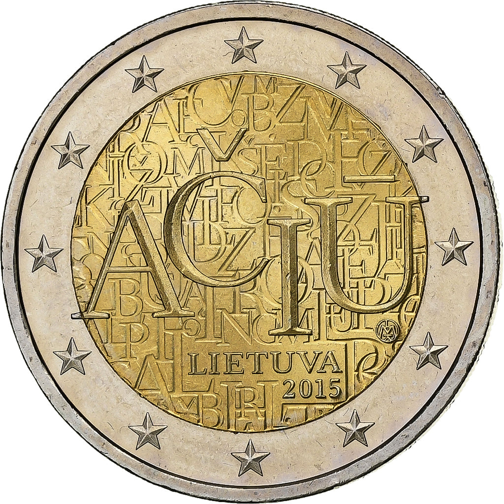 Lituania, 2 Euro, 2015, Bimetálico, SC+, KM:213