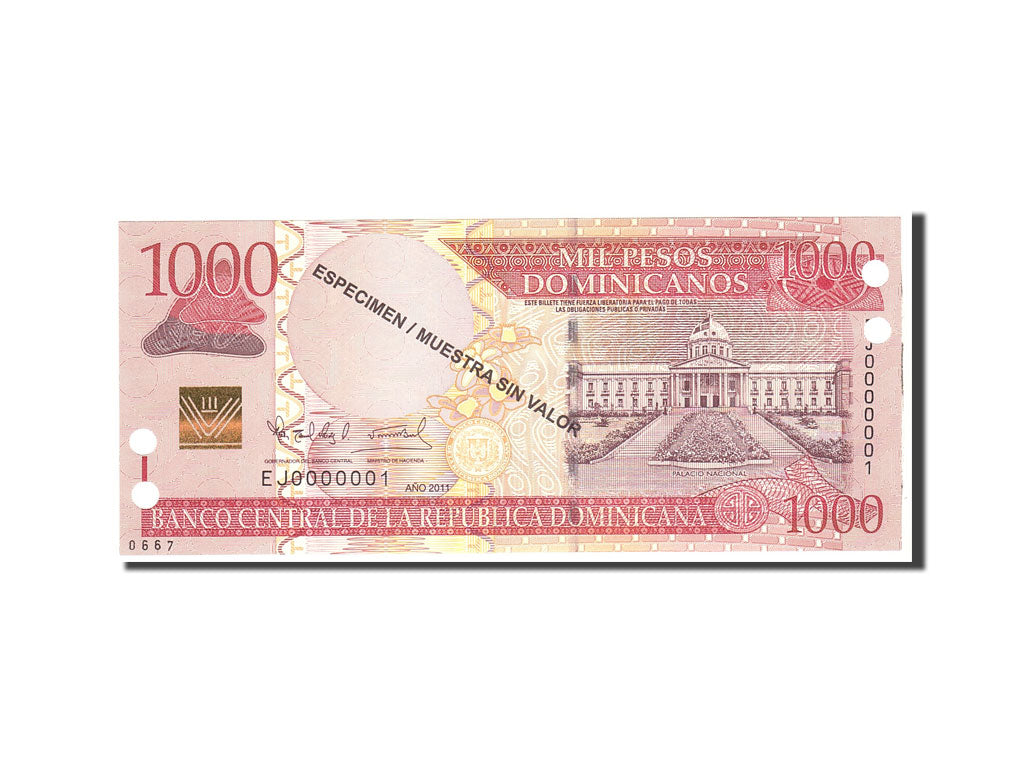 Banknote, Dominican Republic, 1000 Pesos Dominicanos, 2011, Undated, KM:186s
