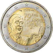 France, 2 Euro, 2010, Paris, Bi-Metallic, MS(63), Gadoury:12, KM:1676