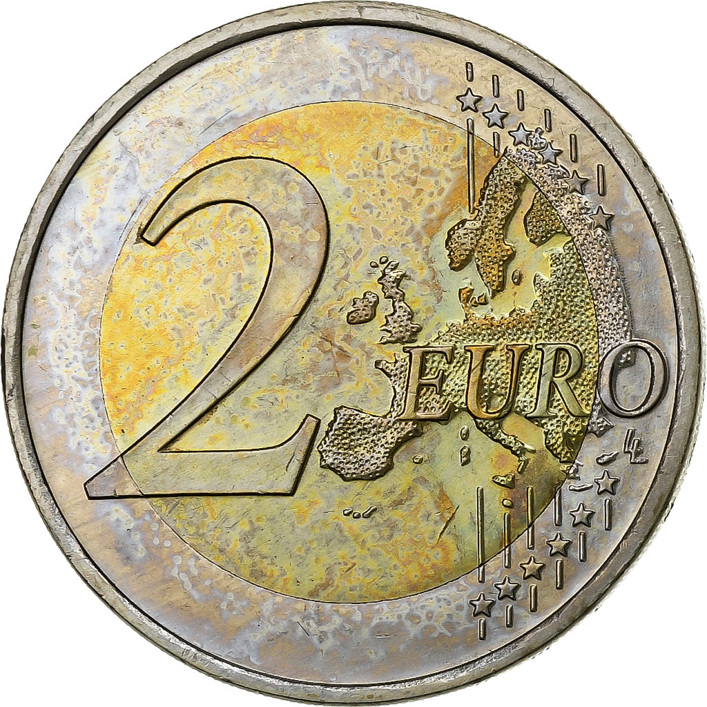 Niemcy - RFN, 2 Euro, 2008, Stuttgart, Bimetaliczny, AU(55-58), KM:261