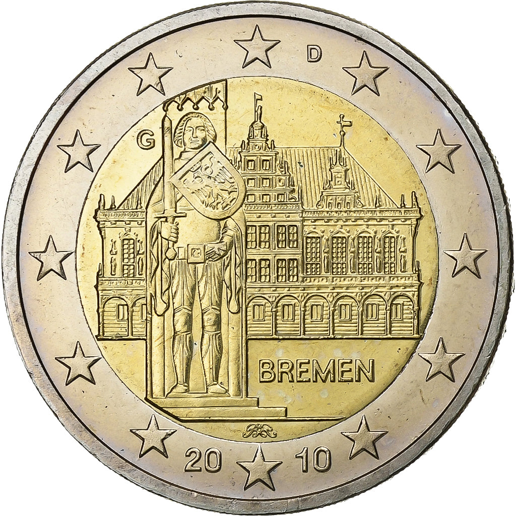 Bundesrepublik Deutschland, 2 Euro, 2010, Karlsruhe, Bi-Metallic, VZ+, KM:277