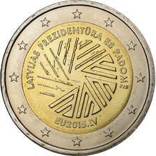 Latvia, 2 Euro, 2015, Bi-Metallic, MS(64)