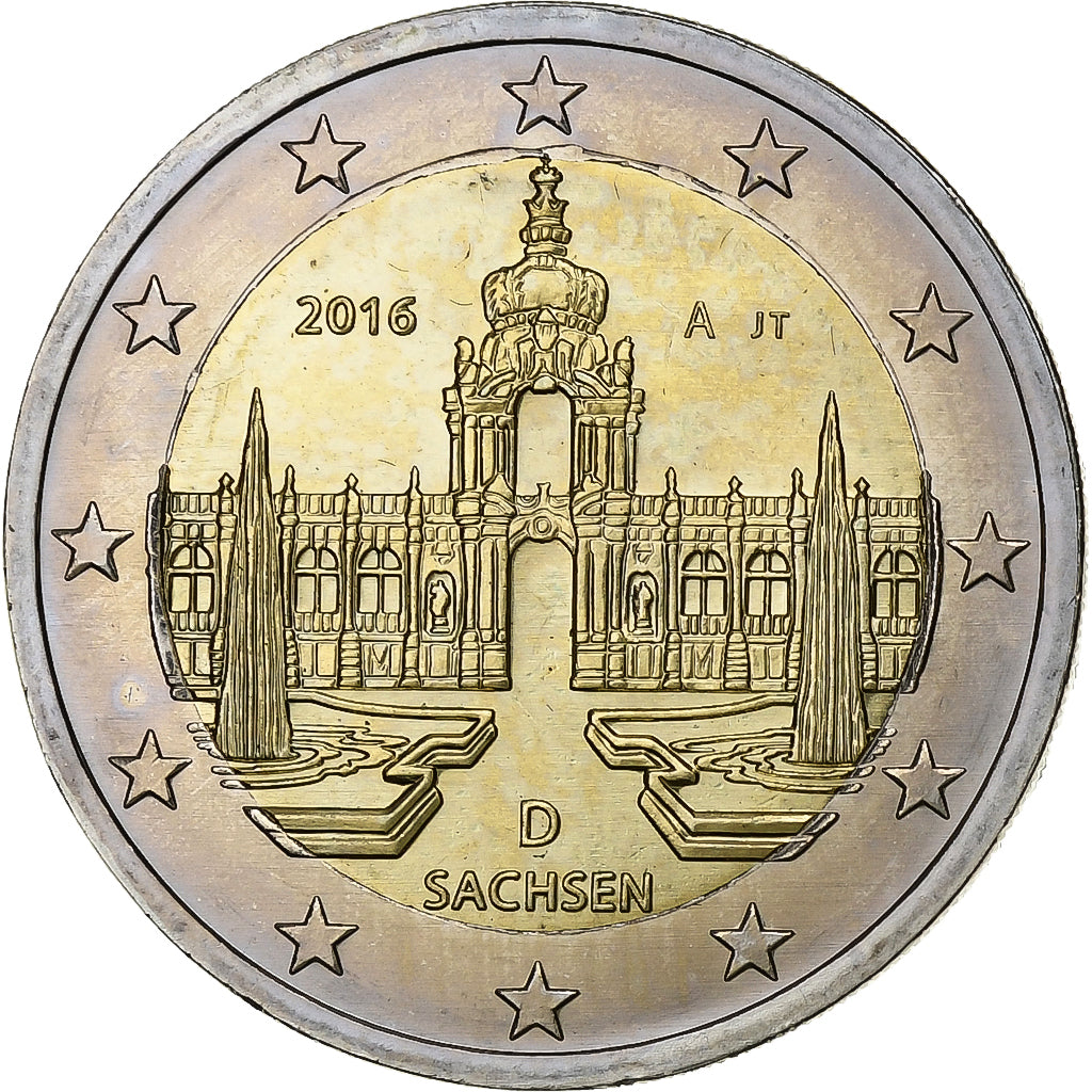 Niemcy, 2 Euro, 2016, Munich, Bimetaliczny, MS(63), KM:New