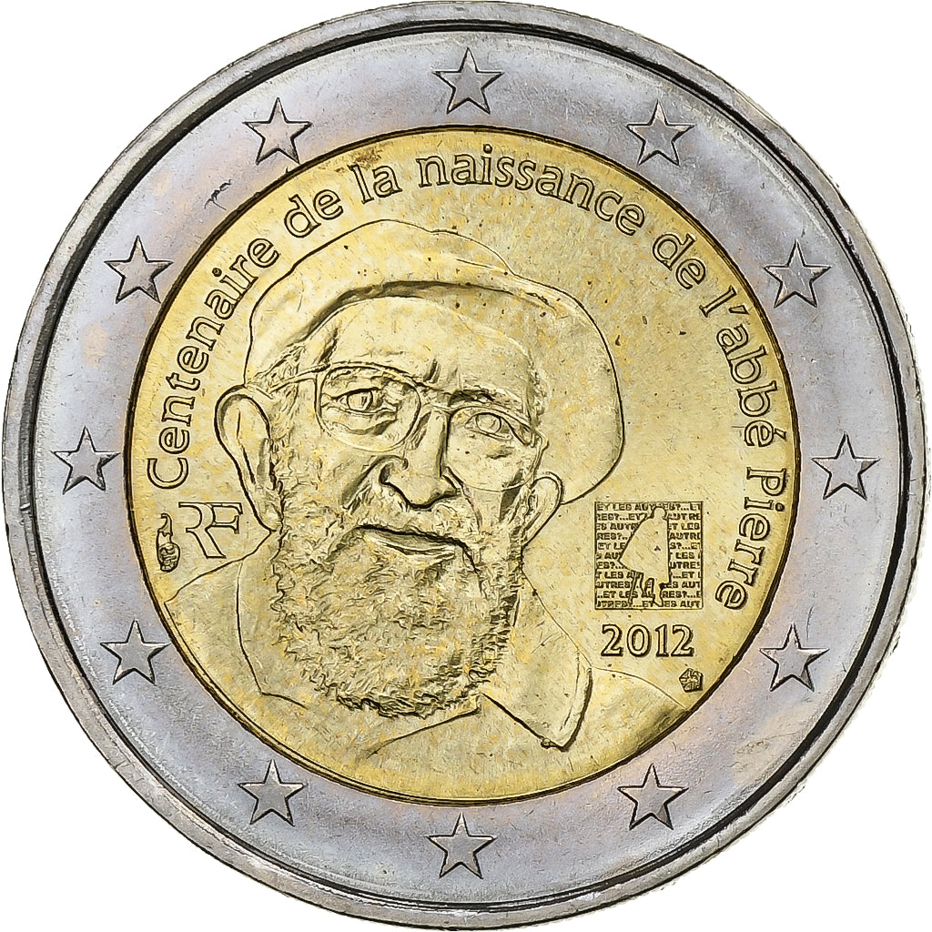 France, 2 Euro, 2012, Paris, Bi-Metallic, MS(64), Gadoury:15, KM:1894