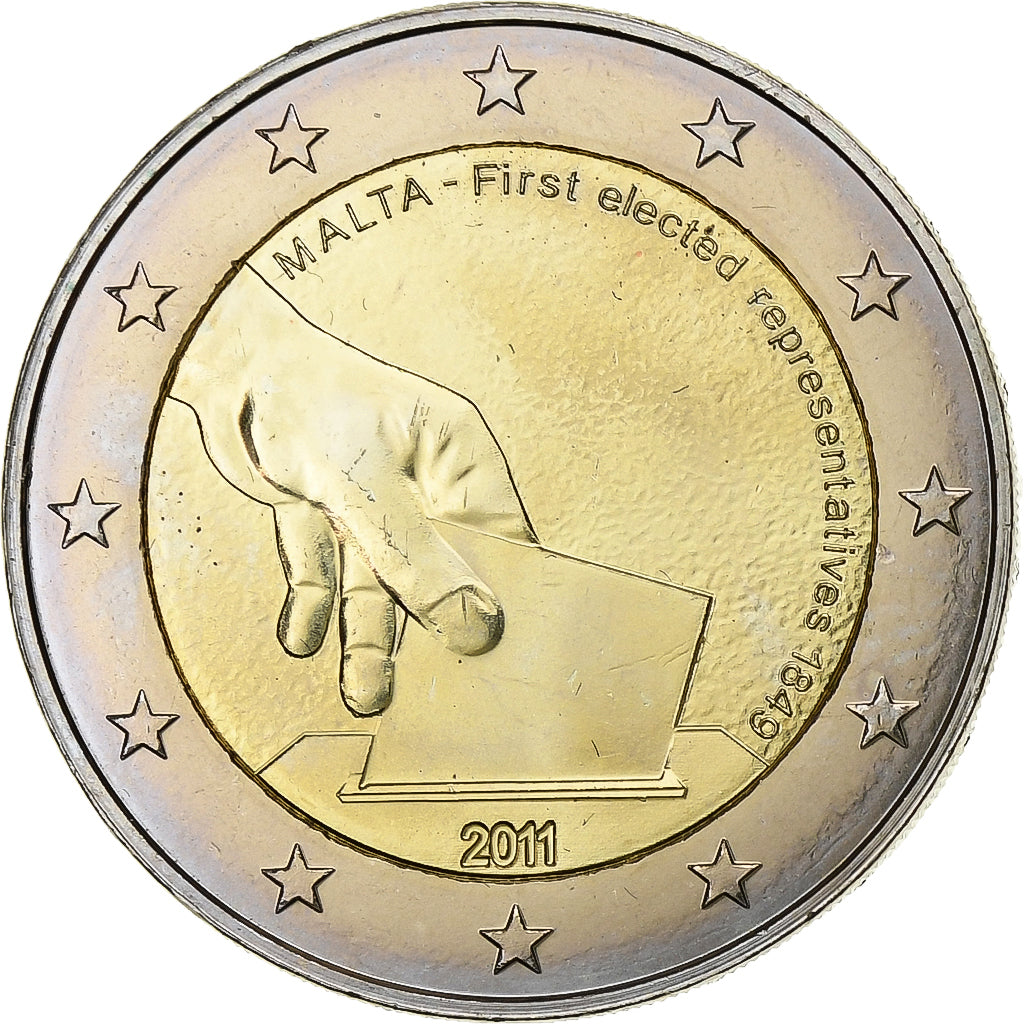 Malta, 2 Euro, 2011, Paris, Bi-Metallic, MS(63), KM:132