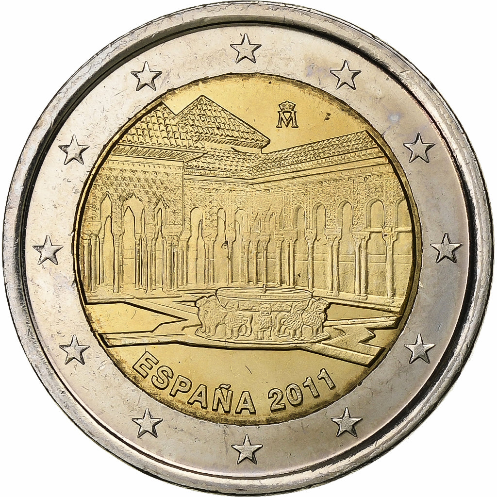 España, Juan Carlos I, 2 Euro, 2011, Madrid, Bimetálico, SC, KM:1184