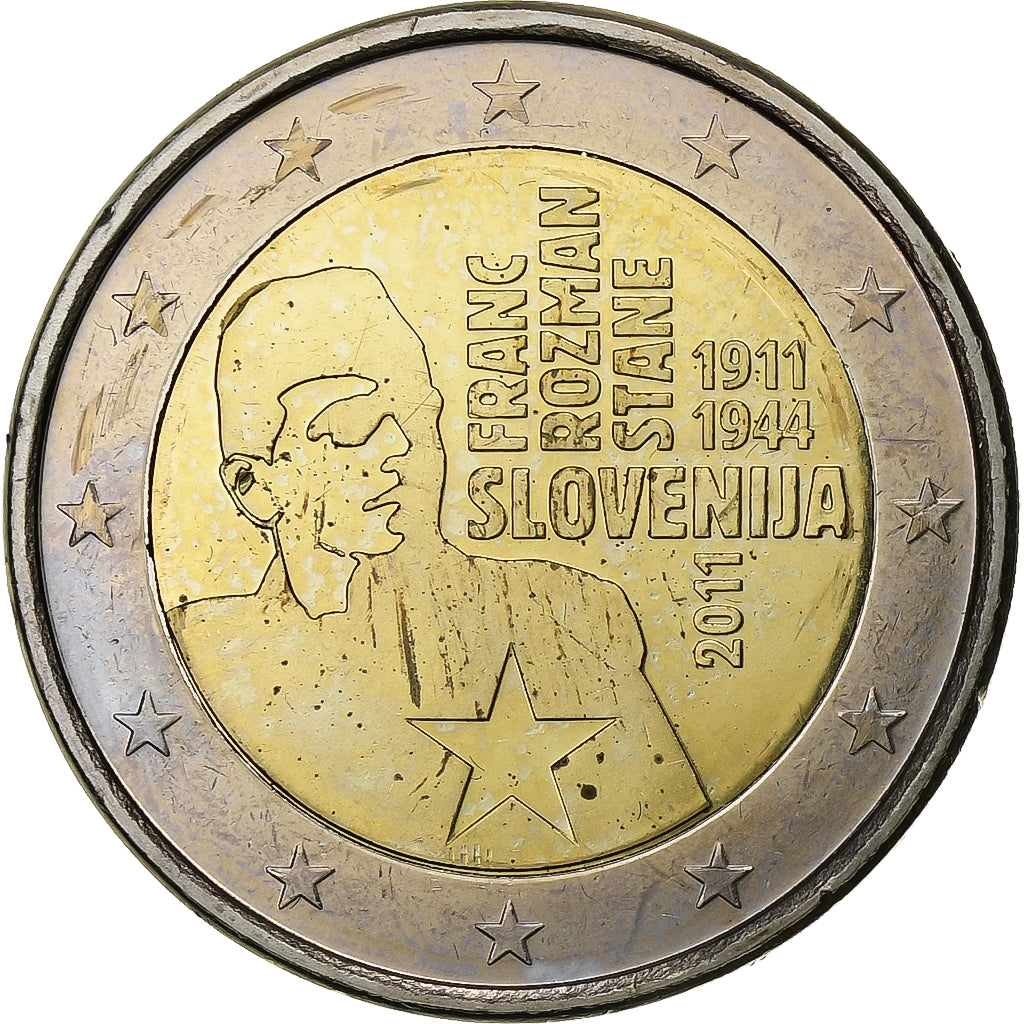 Slowenien, 2 Euro, Franc Rozman-Stane, 2011, Vantaa, VZ+, Bi-Metallic, KM:100