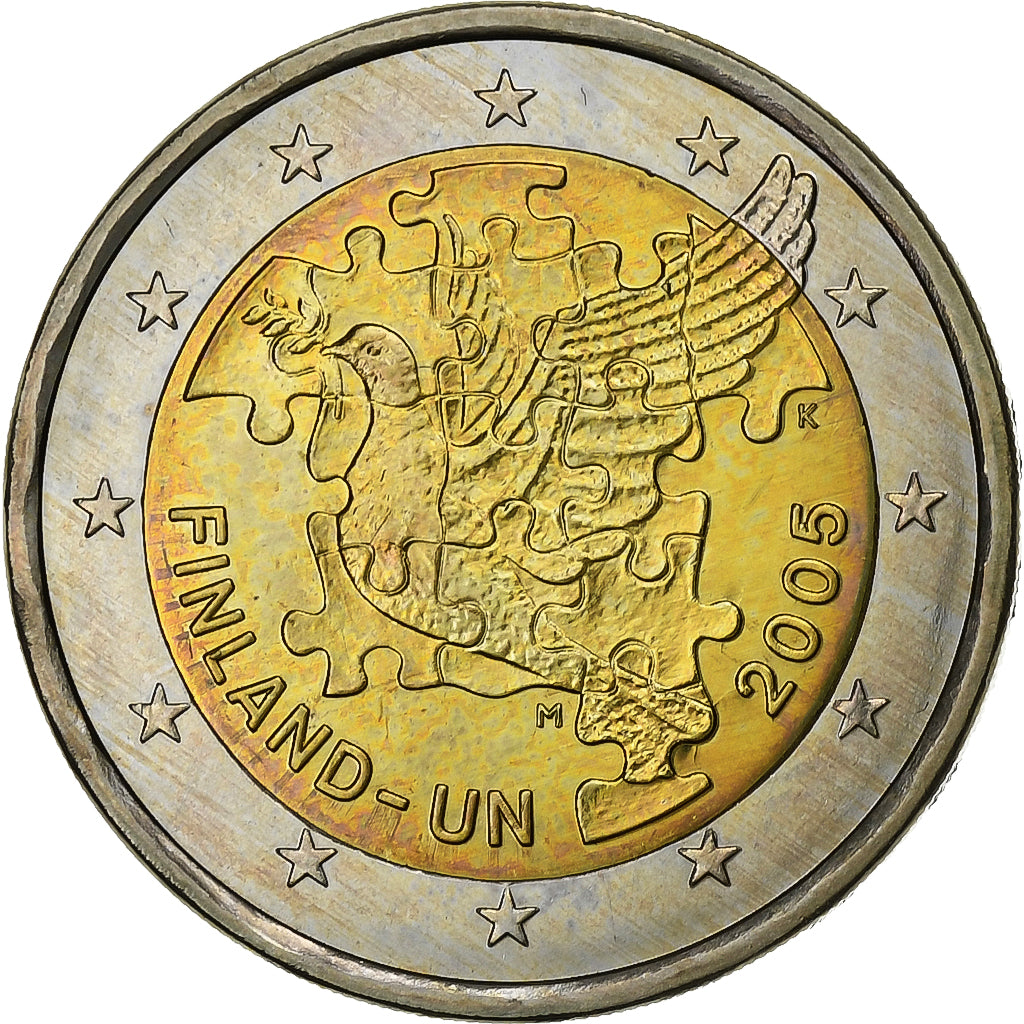Finlandia, 2 Euro, 2005, Vantaa, Bi-metallico, SPL, KM:119