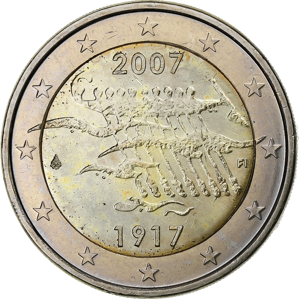 Finnland, 2 Euro, 90th Anniversary of Independence, 2007, Vantaa, Bi-Metallic