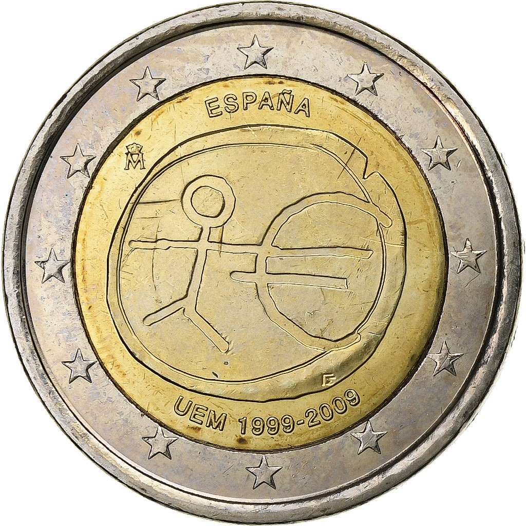 Spain, Juan Carlos I, 2 Euro, 2009, Madrid, Bi-Metallic, MS(63), KM:1142.1