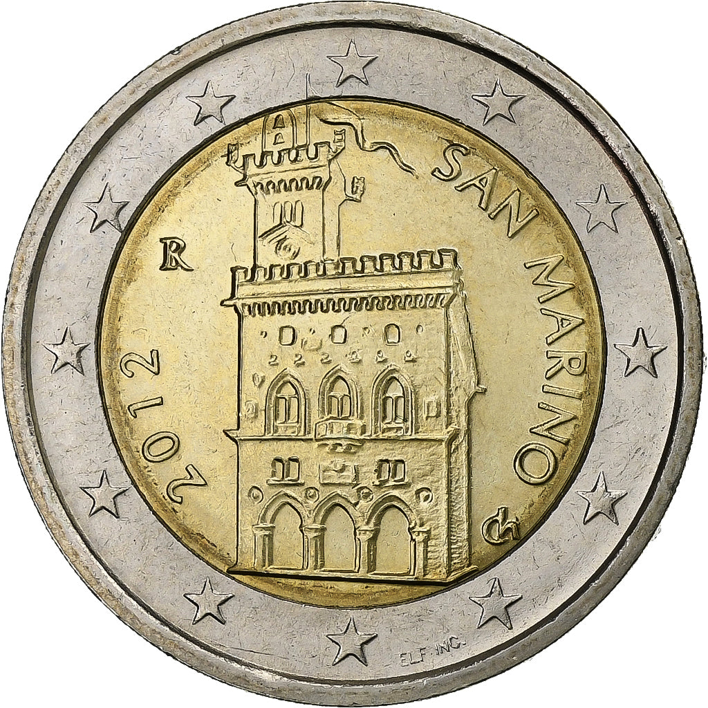 San Marino, 2 Euro, 2012, Rome, Bi-Metallic, UNC-, KM:486