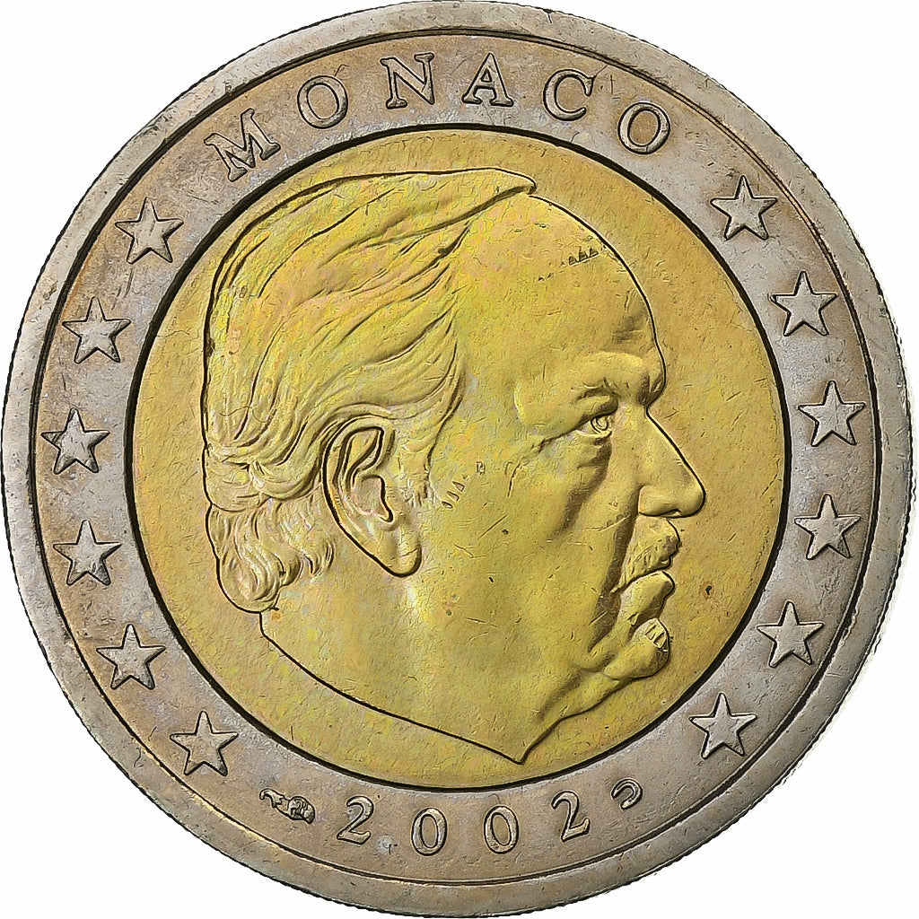 Monaco, Rainier III, 2 Euro, 2002, Paris, Bi-Metallic, MS(63), Gadoury:MC179