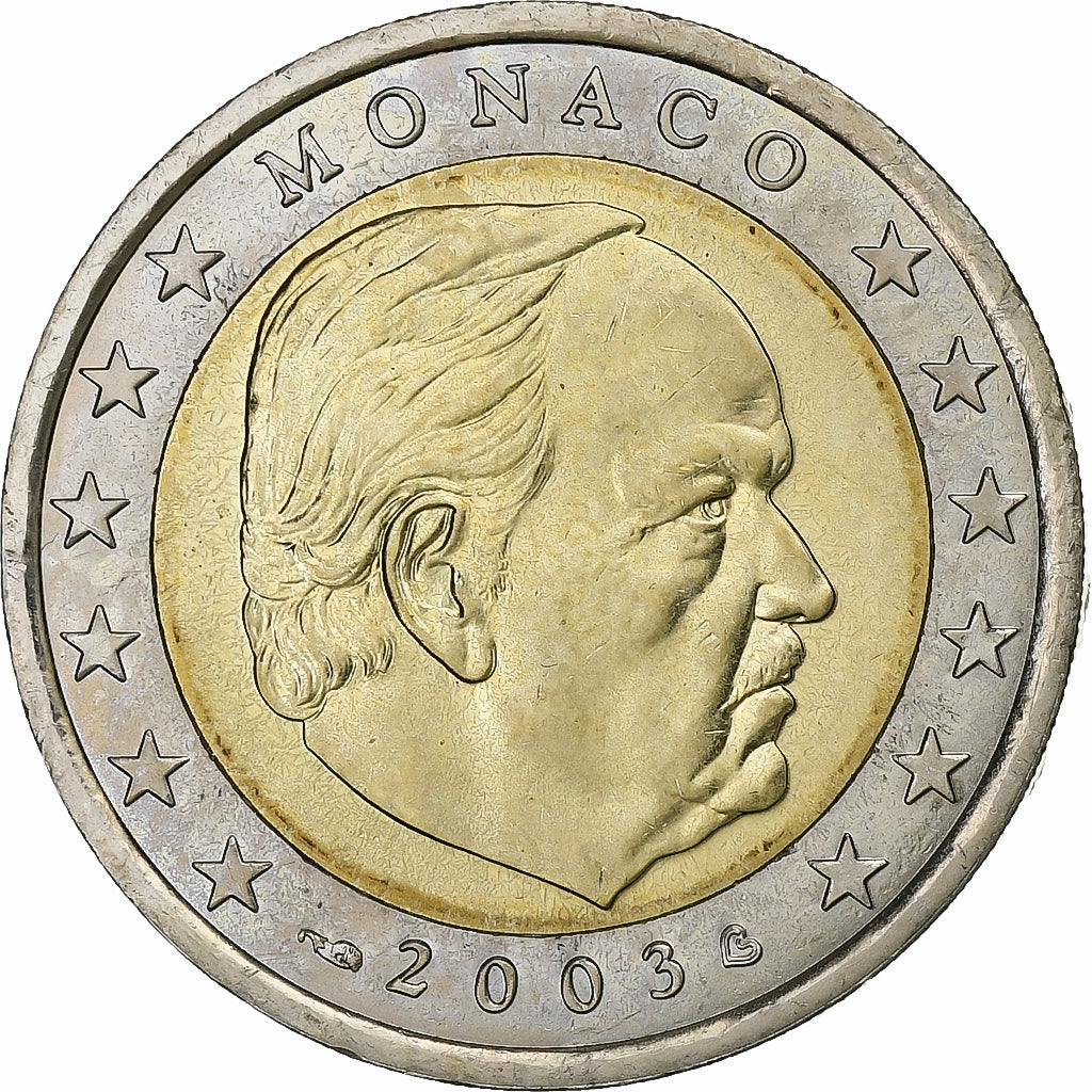Monaco, Rainier III, 2 Euro, 2003, Paris, Bi-Metallic, MS(63), Gadoury:MC179