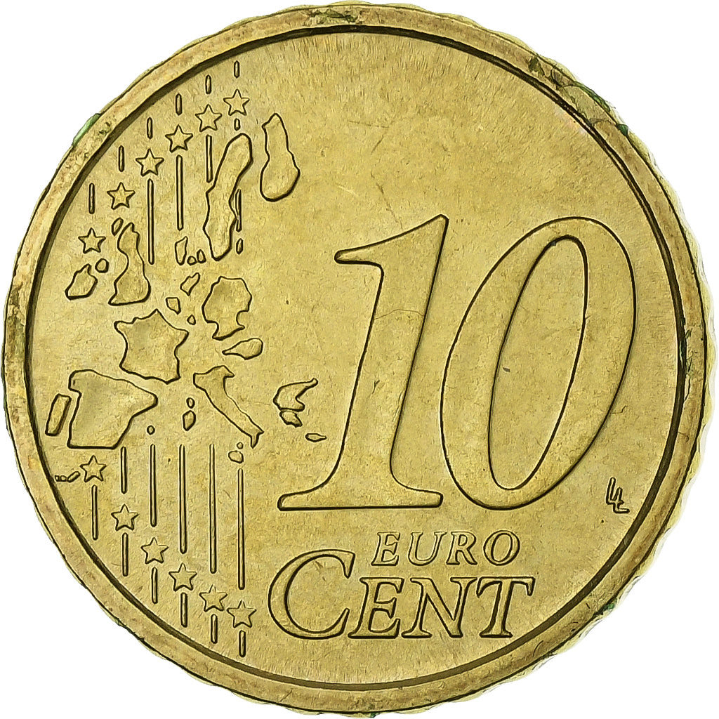 San Marino, 10 Euro Cent, 2007, Rome, Brass, MS(63), KM:443