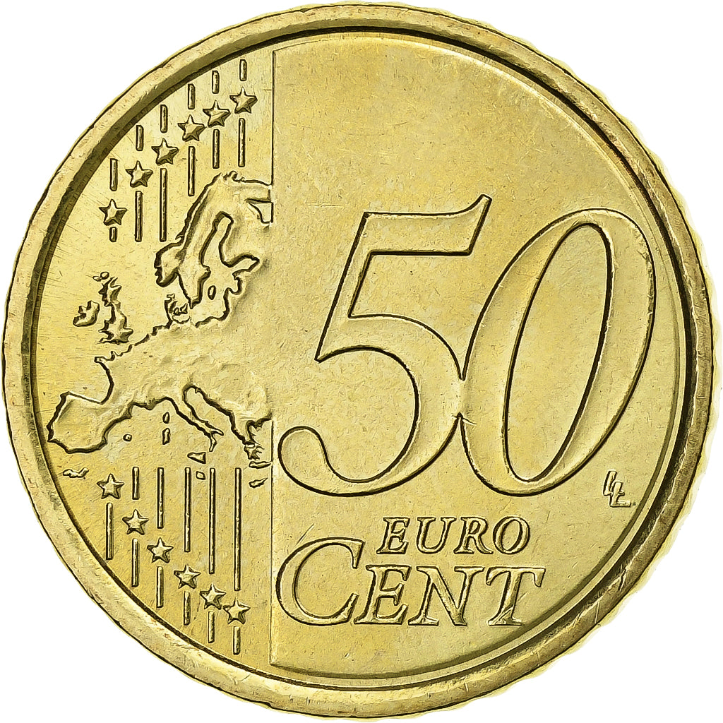 VATICAN CITY, Benedict XVI, 50 Euro Cent, 2010, Rome, Brass, MS(63), KM:387