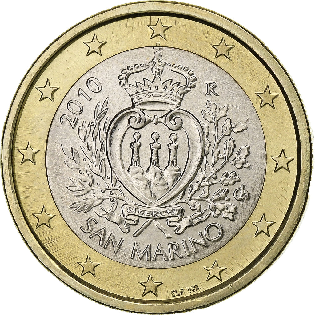 San Marino, Euro, 2010, Rome, Bimetálico, MS(63), KM:485