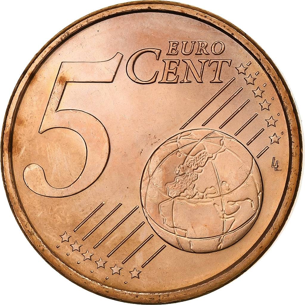 San Marino, 5 Euro Cent, 2004, Rome, Aço Cromado a Cobre, MS(60-62), KM:442