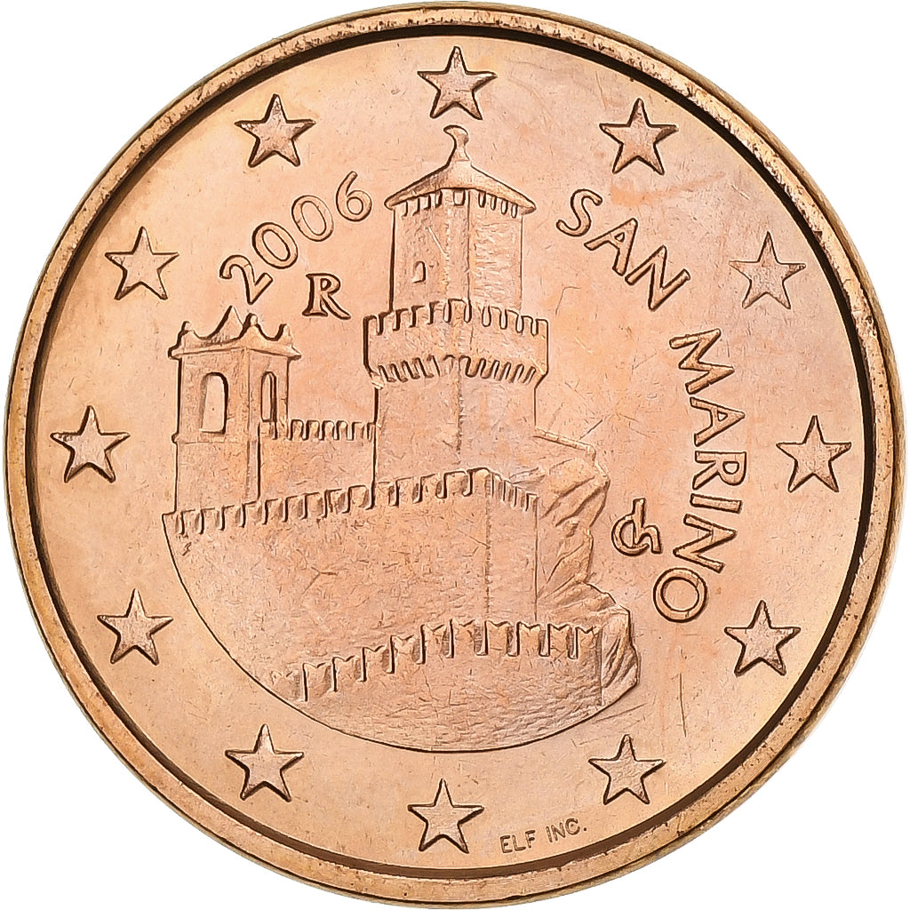 San Marino, 5 Euro Cent, 2006, Rome, Aço Cromado a Cobre, MS(64), KM:442