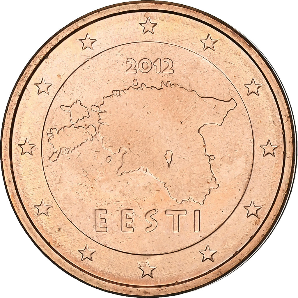 Estonia, 2 Euro Cent, 2012, Copper Plated Steel, MS(60-62)