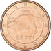 Estonia, 2 Euro Cent, 2012, Copper Plated Steel, MS(60-62)
