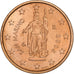 San Marino, 2 Euro Cent, 2004, Rome, Aço Cromado a Cobre, MS(64), KM:441