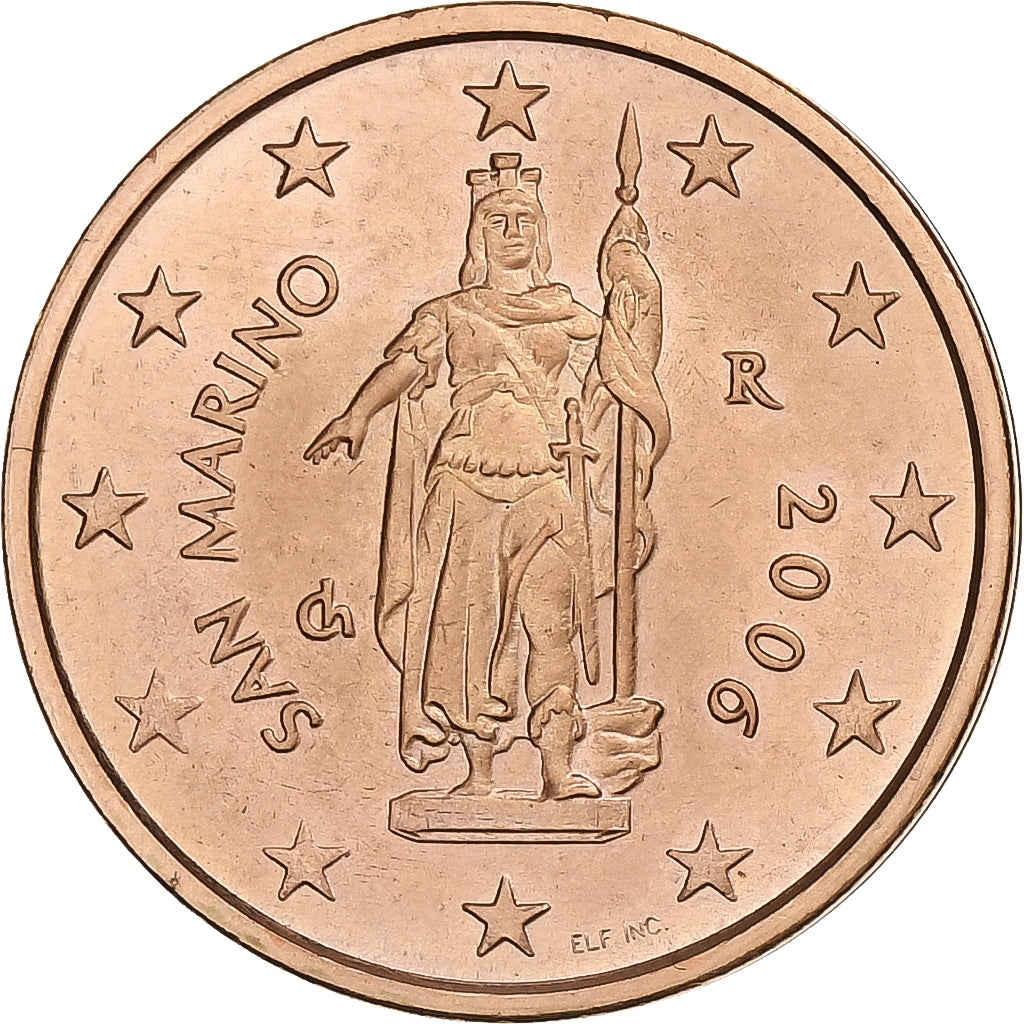San Marino, 2 Euro Cent, 2006, Rome, Aço Cromado a Cobre, MS(60-62), KM:441