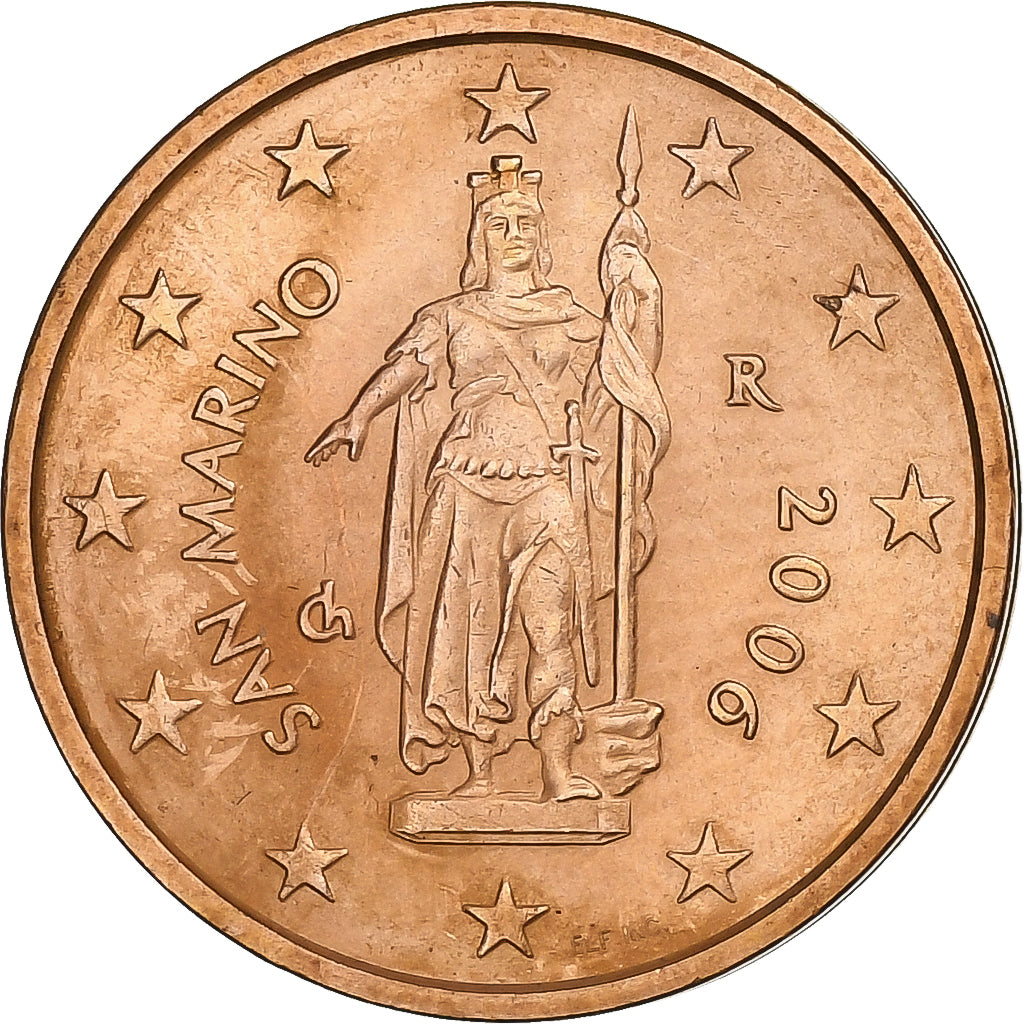 San Marino, 2 Euro Cent, 2006, Rome, Aço Cromado a Cobre, MS(64), KM:441