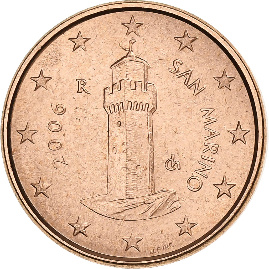 San Marino, Euro Cent, 2006, Rome, Copper Plated Steel, VZ, KM:440