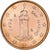San Marino, Euro Cent, 2006, Rome, Aço Cromado a Cobre, MS(60-62), KM:440