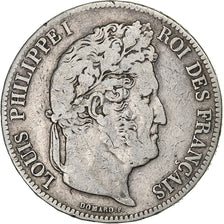 France, 5 Francs, Louis-Philippe, 1838, Marseilles, Silver, VF(20-25)