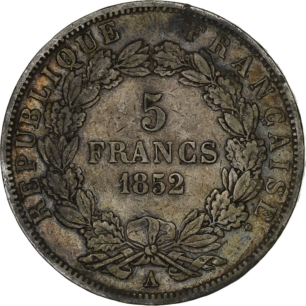 Frankreich, Louis-Napoléon Bonaparte, 5 Francs, 1852, Paris, Silber, S+