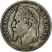 France, Napoléon III, 2 Francs, Napoléon III, 1866, Strasbourg, Argent, TB
