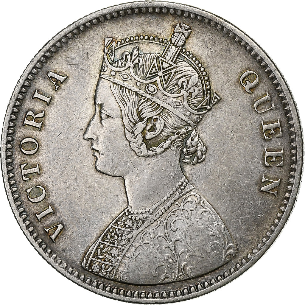 INDIA-BRITISH, Victoria, Rupee, 1862, Bombay, Silver, AU(50-53), KM:473.1