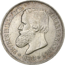 Monnaie, Brésil, Pedro II, 500 Reis, 1888, TTB+, Argent, KM:480