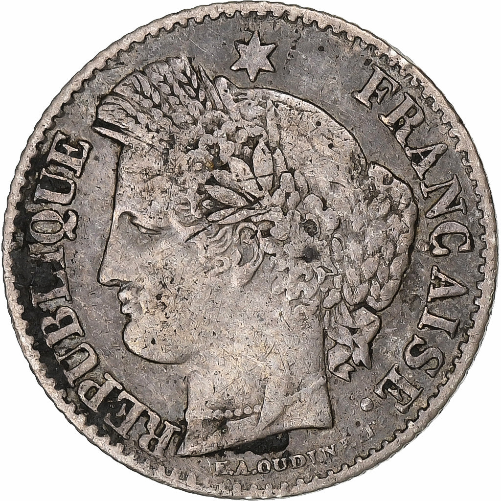 Frankrijk, 20 Centimes, Cérès, 1851, Paris, Zilver, FR+, Gadoury:303, KM:758.1